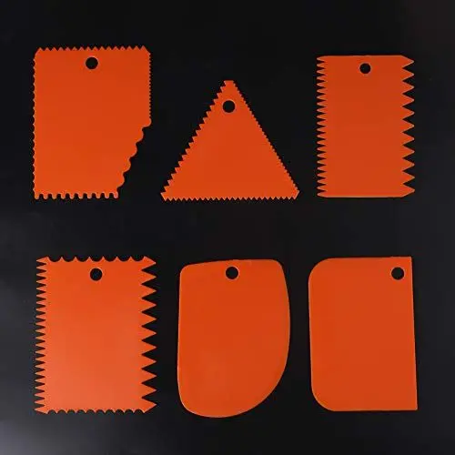 Produktbild: Tonschaber aus Kunststoff Töpferei Werkzeuge für Erwachsene Clay Scraper 6 Stück Orange Kunststoff Clay Scraper Griff Kreative Hobbys Geschnitzte Weiche Ton Skulptur DIY Werkzeug