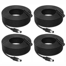 Produktbild: Tonton 0.5Meter DC Verlängerungskabel 5.5mm x 2.1mm, DC Kabel Verlängerung für Reolink, ZOSI, ANNKE, Hiseeu, Ctronics, YESKAMO CCTV Überwachungskameras, LED Strip. Verbinder für Netzteil (4er Pack)