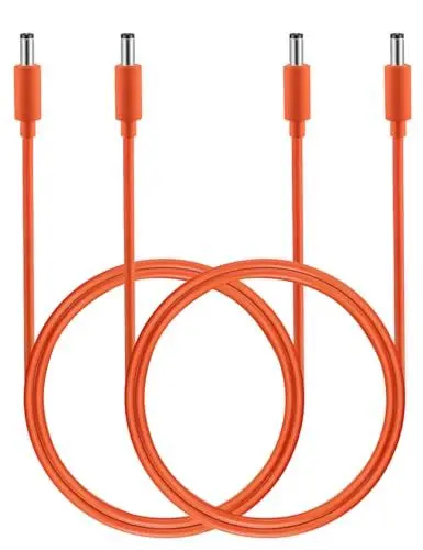 Produktbild: Tonton 2PACK 1M DC-auf-DC-Stecker-Stromkabel, 0-24V 5,5 x 2,1mm 16AWG Buchse männlichen zu männlichen DC Verlängerung, Anschlusskabel für CCTV Überwachungskamera/LED Streifen/Streifenbeleuchtung usw.