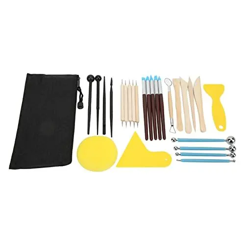 Produktbild: Ton-Werkzeuge, Modellier-Set, Polymer-Ton-Werkzeuge, Bildhauerei, Modellieren, Bastelset für DIY-Keramikhandwerk, Modellieren, 27-tlg