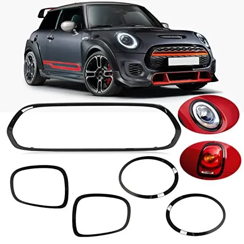Produktbild: Tonysa Scheinwerfer Rücklicht Kühlergrill Einfassungs Abdeckungs Verkleidungs Ersatz für Mini F55 F56 F57 One S JCW 2014+, Scheinwerfer Kühlergrill Einfassungs Verkleidungs