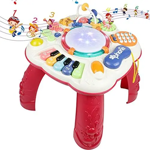 Produktbild: TONZE Aktivitätstisch Musikspielzeug Baby 6 in 1 Spielzeug Musik Spielzeug Baby Lernspielzeug für Kinder Mädchen Jungen 2 3 4 5 Jahre