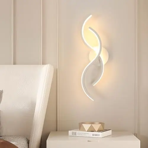 Produktbild: Toolight LED Wandleuchte Innen 41CM, 15W 1687LM Moderne Wandlampe Innen Warmweiß 3000K, Weiß LED Wandleuchte für Flur Schlafzimmer Wohnzimmer Treppen Korridor