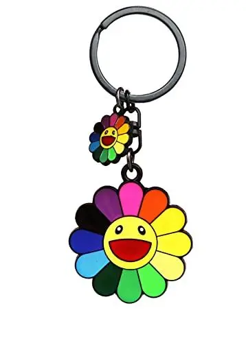 Produktbild: TOOLIN Schlüsselanhänger Smile charms Anhänger für Carkey, Brieftaschenanhänger, Smile Flower Accessoires für Damen Kinder