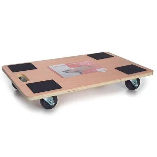 Produktbild: Toolland Möbelroller, Brett mit Rollen, Transportroller Schwerlast, Transportbrett, Möbeltransport, 4 Gummirollen, Rutschfester Beschichtung, Sperrholz, max. 400 kg, 650 x 400 mm