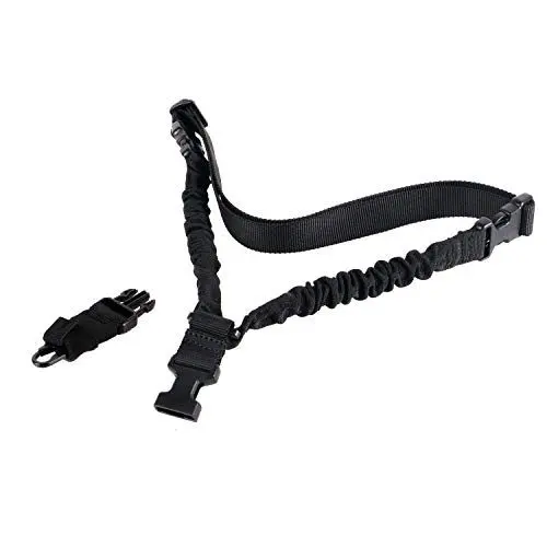 Produktbild: ToopMount Single Point Sling Tactical Gun Schulterseil Nylon Verstellbarer Gewehrriemen für Airsoft-Jagd Taktischer Paintball (Black)