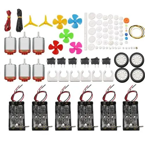 Produktbild: TOOSOAR 6 Set DC Motors Kit,Mini Elektromotor 3V 16500RPM,Wissenschaftliche Experimentierkästen für DIY-Projekte
