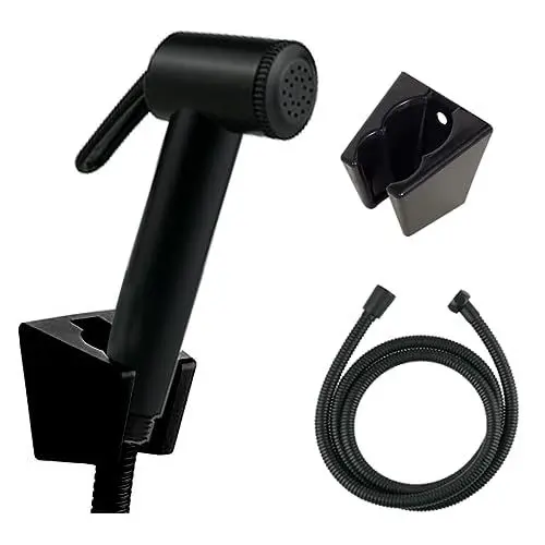 Produktbild: TOOSOAR® Bidet Handbrause für Toilette und Waschbecken Mit Klammern und Duschschlauch Schwarz