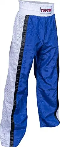 Produktbild: TOP TEN Kickboxhose „Mesh“ für Kinder - Gr. XXS = 140 cm, blau-Weiss
