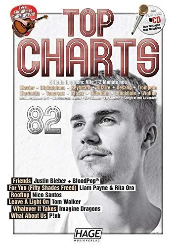Produktbild: Top Charts 82 (mit CD + Midifiles, USB-Stick): Die aktuellsten Hits der erfolgreichsten Stars und das Beste aus den Charts!