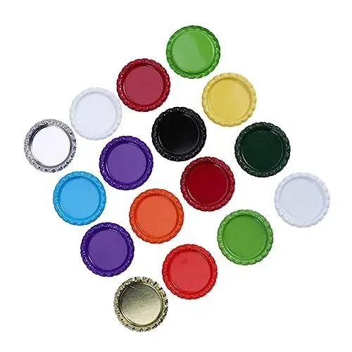 Produktbild: TOPBATHY 100st Flaschenverschlüsse Diy-kappe Abdeckungen Für Bierflaschen Bierdeckel Lünette Tabletts Flaschenverschluss Weißblechkappe Bunt Zeit Material