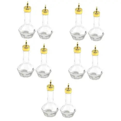 Produktbild: TOPBATHY 10 STK Flasche Bitter praktischer Weinbehälter Barzubehör Bar-Bitter-Flaschen Wine Bottle Stopper Weinflaschenkorken zarte Cocktailflaschen Mehrzweck-Cocktailflasche Glas Golden