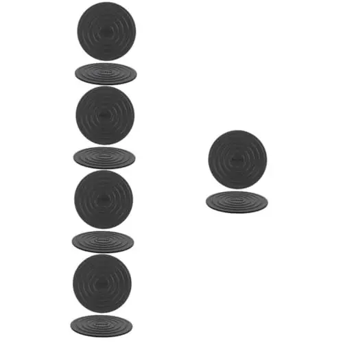 Produktbild: TOPBATHY 10 STK Platzdeckchen aus Silikon untersetzer schallplatten untersetzer hitzebeständig rundes Tischset Tassenunterlage rutschfeste Unterlage für heiße Speisen Runde Untersetzer