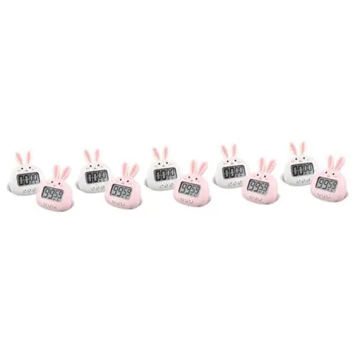 Produktbild: TOPBATHY 10 STK Timer Eieruhr Schlaftrainingsuhr elektronische Zeitschaltuhren Backzeit Countdown Uhr kinderuhren Digitale Zeitschaltuhr Magnetische Zeitschaltuhren Hase Stempeluhr Abs