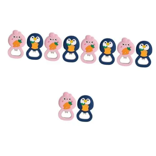 Produktbild: TOPBATHY 10 Stk Cartoon-Korkenzieher Kühlschrankmagnete kühlschrankaufkleber Bier-Gadgets neuartiger Flaschenöffner Tier Magnetischer Flaschenöffner für Magnet Bieröffner Epoxid