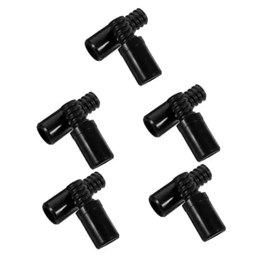 Produktbild: TOPBATHY 10 Stk Wischkopf mit Gewinde Stangengriff ersetzen Verlängerungsstangenadapter repair kit kunststoffgriff zwirn Spitze für Verlängerungsstange Griffspitzen für Stöcke Plastik Black