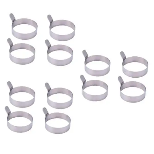 Produktbild: TOPBATHY 12 Stk Eiform Eierform für Pfanne Eierform für Küche Eierform für Omelett Eierform für Kochen runder Eierring Küchengeräte Kochform Eierschimmel Rostfreier Stahl Werkzeug