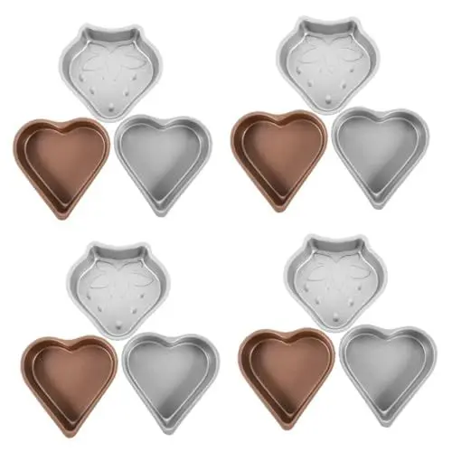 Produktbild: TOPBATHY 12 Stk Mini-Kuchenform Backform afternoon tea Familienessen Bräter Schimmel Werkzeug zur Puddingherstellung Backzubehör Antihaft Backgeschirr Metall Puddingform Kind Puddingbecher
