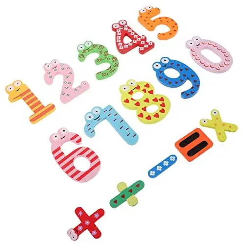 Produktbild: TOPBATHY 15st Digitale Kühlschrankmagnete Spielzeug Für Babys Babymagnete Für Kühlschrank Zahlenmagnete Aus Holz Baby-Magnete Werkzeugmagnet Tafel Anzahl Hölzern Kleinkind