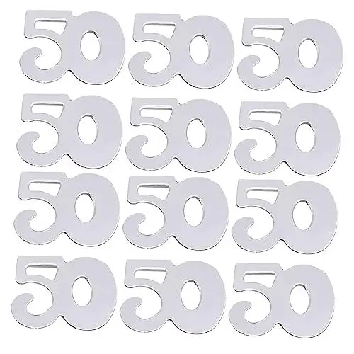 Produktbild: TOPBATHY 50 Hochzeitstag Feier 1800 Pcs 45g Silber Party Konfetti Dekorationen Für Event