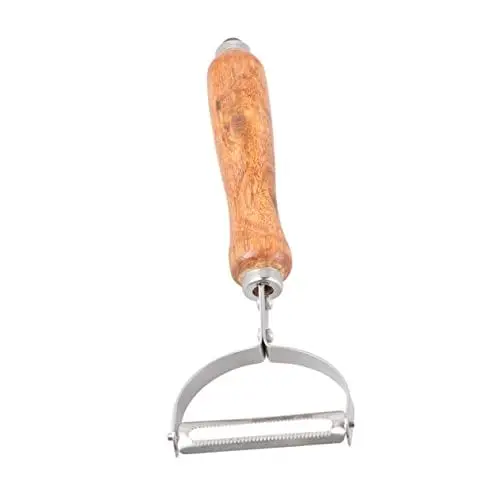 Produktbild: TOPBATHY Schäler Mit Holzgriff Aus Melonenschäler Für Obst Küchenhelfer Zum Schälen Von Karotten Kartoffeln Und Küchengerät