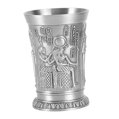 Produktbild: TOPBATHY 1stück Metall Cocktailbecher Vintage Ägyptischer Shotglas Für Hawaii Partys Trinkgeschirr Metall Für Feiern Hochzeiten Und