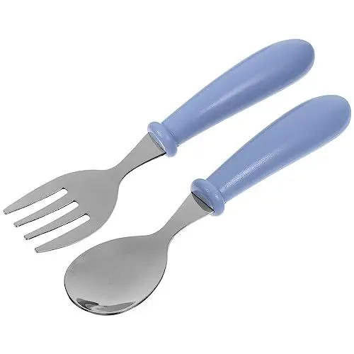 Produktbild: TOPBATHY 1 Satz Fütterlöffel Für Kleinkinder Kleinkindbesteck Edelstahl Kinder Besteck Sets Kinder Löffel Set Lernutensilien Für Kinder Trainingslöffel Kinder Lern Löffel Camping Suite Baby