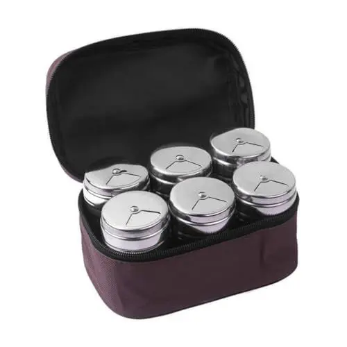 Produktbild: TOPBATHY Camping Bbq Gewürz Box Gewürze Set Tragbare Metall Gewürz Shaker Mit Drehbaren Deckel Für Salz Pfeffer