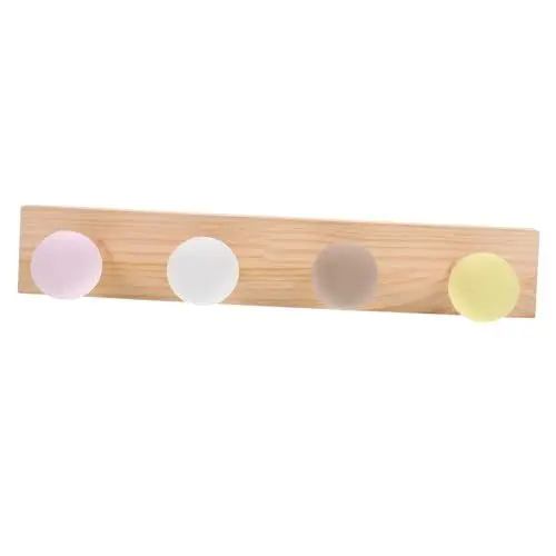 Produktbild: TOPBATHY Platzsparendes Kleiderbügel-wandhaken-Set Aus Holz Multifunktionaler Türhaken-aufhänger für Das Home Office