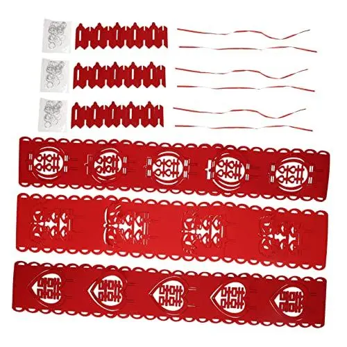 Produktbild: TOPBATHY 3 Stück Chinesisches Hochzeits-xi-Wort-Banner Traditionelle Xi-Dekorationen Für Hochzeitsfeier-Latte-Dekorationen