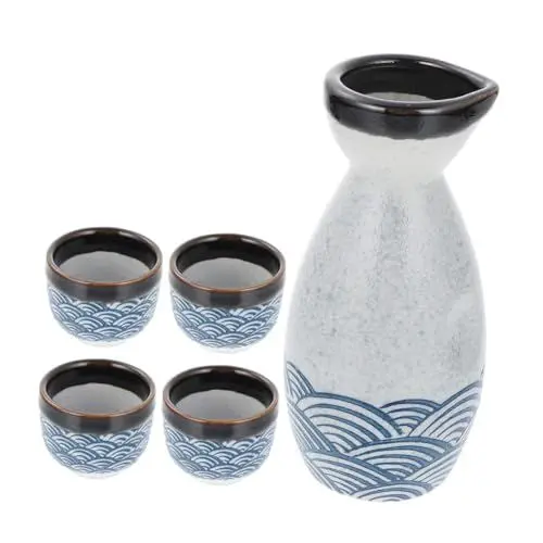 Produktbild: TOPBATHY 1 Satz Weinglas-Set Keramik japanische Sake-Karaffe traditionelle Keramik-Saki-Tasse Japanisches teeservice Japanisches teeset Weingläser Wasserkocher Teetasse Keramik Krug