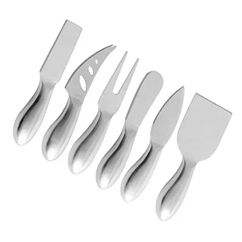 Produktbild: TOPBATHY 1 Set 6 Stück Käse Edelstahlschneider Käseschneider Werkzeug Edelstahl Käseschneider Slicer Kit Küchenbedarf Käsehobel Butterschneider Butterschneider