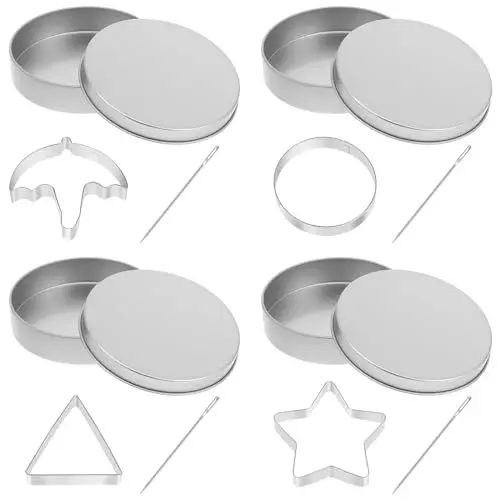 Produktbild: TOPBATHY 1 Set Ausstechformen Edelstahl Regenschirm Rund Stern Ausstecher Tintenfisch Spiel Keksausstecher Koreanische Candy Cookies Dalgona Werkzeug Set Fondant Plätzchen Ausstecher Keksformen