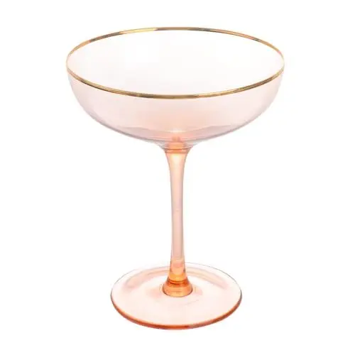 Produktbild: TOPBATHY Stilvolle Cocktailgläser Mit Goldrand Für Die Inneneinrichtung Und Besondere Anlässe