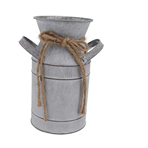 Produktbild: TOPBATHY Robuster Blumeneimer Aus Eisen Für Dekorative Arrangements Heimschmuck Vintage-pflanzenhalter Mit Doppelohren Für Das Wohnzimmer
