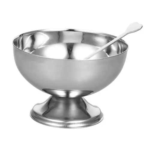 Produktbild: TOPBATHY 1stk Dessertbecher Aus Edelstahl Kleine Schüssel Schüsseln Zum Servieren Von Desserts Edelstahl-rever-schüssel Snack-schüssel Kleine Schalen Salat Hochzeit Server Rostfreier Stahl