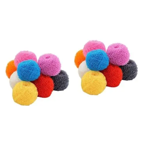 Produktbild: TOPBATHY 20 Stk Küchenbürste Hausreinigungsball Geschirrreinigungswerkzeuge Küchenzubehör Faserreinigungsball Reinigungskugel für die Küche Reinigungskugel Faser Haushalt Stahlwolle