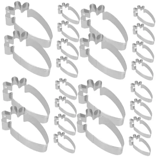 Produktbild: TOPBATHY 24 Stk Keksform Hasen-Accessoires Donut-Ausstecher Backformen tierische Cracker Kekse wiederverwendbare Keksausstecher Backzubehör Gebäck Schimmel Süßigkeiten-Fudge Cutter Messer