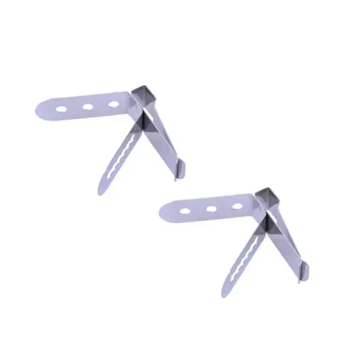 Produktbild: TOPBATHY 2St Fleischthermometer Lebensmittelecht Thermometerhalterung Thermometerfixierung Edelstahlclip Grillclip lesen Food-Clip-Halter rostfrei Cliphalter in Lebensmittelqualität Silver
