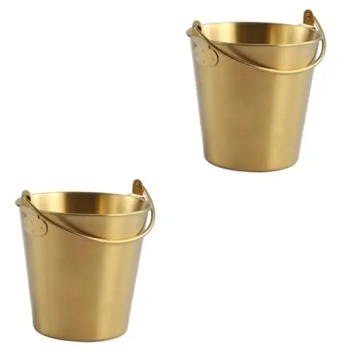 Produktbild: TOPBATHY 2St Gebratener Hühnereimer Lebensmittelbehälter Snackbehälter bar Stool Eiswürfel Behälter für Lebensmittel tragbarer Eimer Öleimer Pommes gebratenes Huhn Fass Lagerregal Eimer