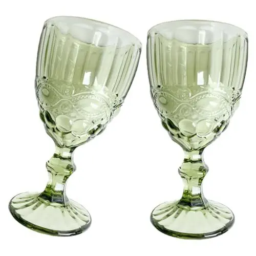 Produktbild: TOPBATHY 2St Geprägtes Glas likoerglaeser Weingläser capycup Tasse Eisteegläser Glasbecher Trink Gläser multifunktionaler Weinkelch Wein liefert Glas Trinkbecher Weinglas