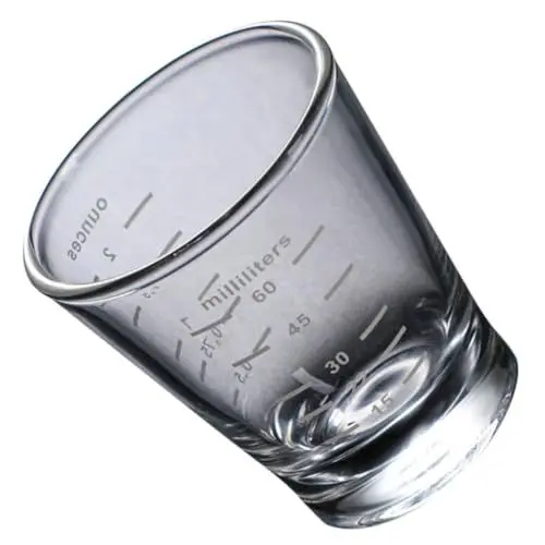 Produktbild: TOPBATHY 2St Kaffeetasse Espressoglas mit Messbecher aus Glas Espresso-Messbecher Bier Kaffeebecher Glasbecher Espressotasse Desserttasse Becher trinken konzentrieren Trinkbecher Weiß