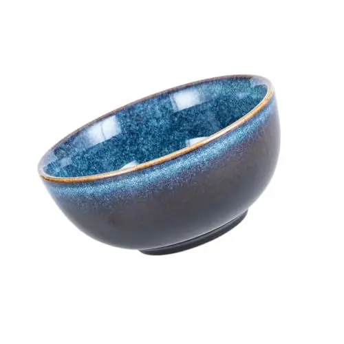 Produktbild: TOPBATHY 2St Keramikschale dekorative Frühstücksschale Soba-Schale aus Porzellan Rührschüssel instant noodle bowl instant nudeln bowl Aufbewahrungsschale für Salat japanisches geschirr Blue