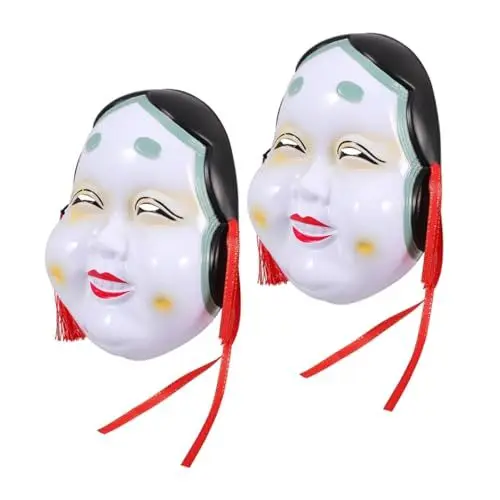 Produktbild: TOPBATHY 2St Kimono- Theater Leistung verwendete Masken für Party für Party Requisiten für Partymasken für Mädchen Bühne mit Masken Partyzubehör Plastik