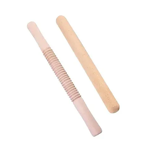 Produktbild: TOPBATHY Nudelholz-set Aus Holz 29 Cm Rund 35 Cm Spirale Für Pizza Kekse Backen Und Gebäck Bequemer Griff Stabile Konstruktion