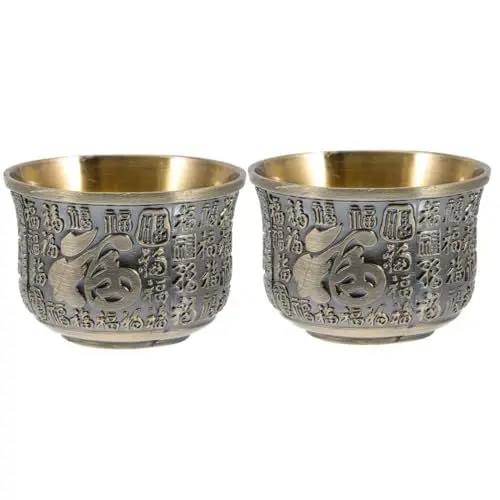 Produktbild: TOPBATHY 2St Teetasse multifunktionaler Schnapsbecher Schnapsgläser Kelch anbeten Brandy die chinesen kaffeekanne Schnapsbecher für den Haushalt Schnapsbecher aus Legierung Zinklegierung