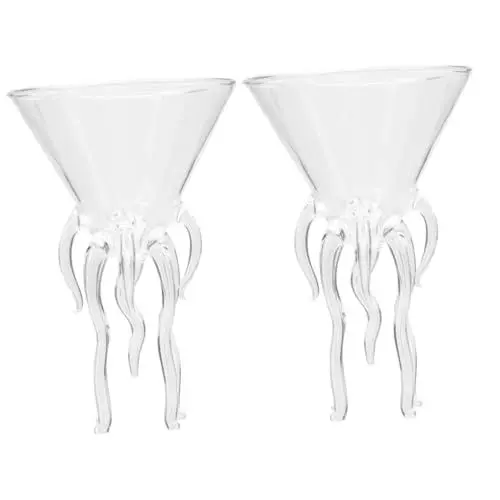 Produktbild: TOPBATHY 2St einzigartige Weingläser -Getränkegeschirr Martini-Becher Glasbecher Cocktailgläser Whisky-Gläser einzigartige Glaswaren rosa Weingläser Kristall Kelch Wiederverwendbar
