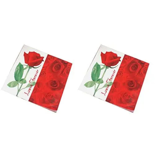 Produktbild: TOPBATHY 2St rosa servietten hochzeitsdeko hochzeits dekoration servietten firmung partyzubehör party dekoration Papierwaren Papierservietten bedruckte Cocktailservietten Servietten