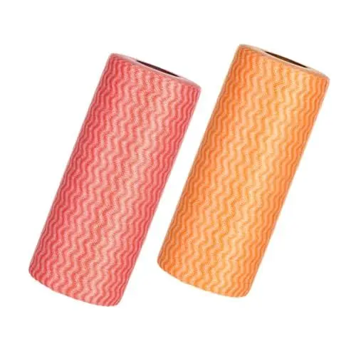 Produktbild: TOPBATHY 2 Rollen Vliesstoff Wunder Mikrofaser spülbar Schwämme Lappen Beige Nicht einmalhandtücher einmal handtücher Küchentücher putztuch Tea Towels Reinigungstücher Wischtücher reinigen