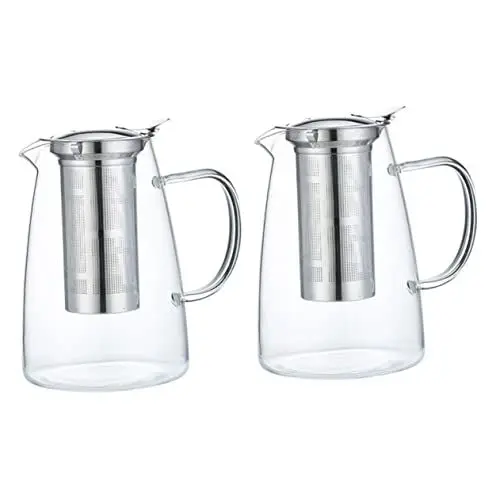 Produktbild: TOPBATHY 2 STK aus Glas mit losen Blättern Kaffeekrug warmwasserboiler heißwasserboiler Getränke reisewasserkocher Wasserkocher mit großem Fassungsvermögen Teekessel
